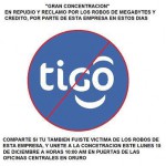 Movilización en contra de Tigo por fallas